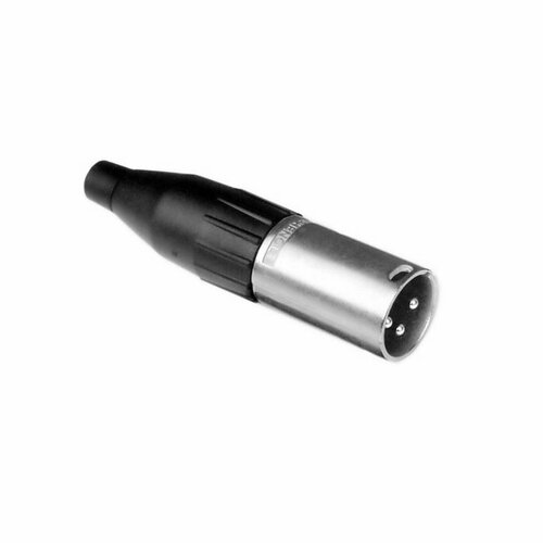 Amphenol AC3MM Разъем XLR, 3 контакта, штекер, точеные контакты, цвет никель