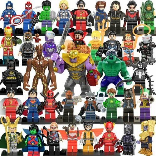 Лего фигурки Марвел 38 штук / супергерои мстители