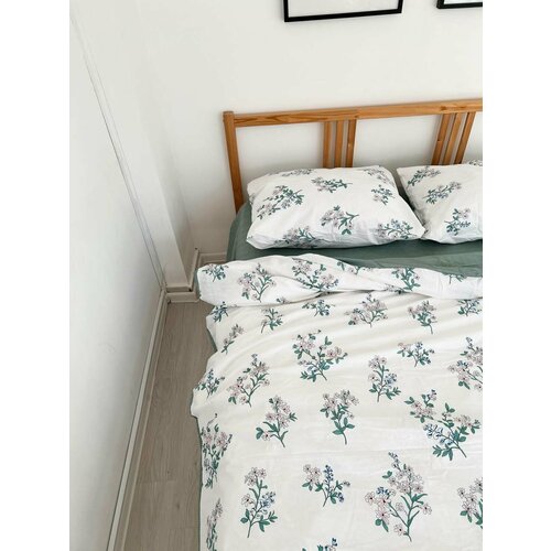 Хлопковое семейное постельное бельё из поплина, наволочки 70*70 см FIELD FLO