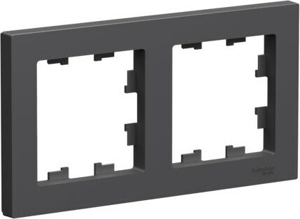 Рамка IP20 Schneider Schneider Atlas Design двухместная (Базальт)