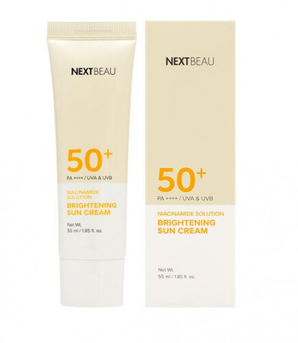 Солнцезащитный крем для лица Nextbeau Выравнивающий, с ниацинамидом SPF 50+/PA++++, 55 мл