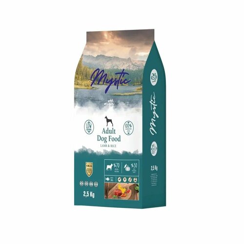Mystic Adult Dog Food Lamb & Rice 2,5 кг сухой корм для собак с ягненком и рисом 1 шт