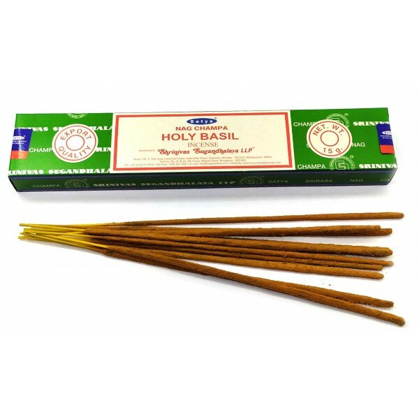 Satya NAG CHAMPA HOLY BASIL (Благовония НАГ чампа священный базилик, Сатья), 15 г.