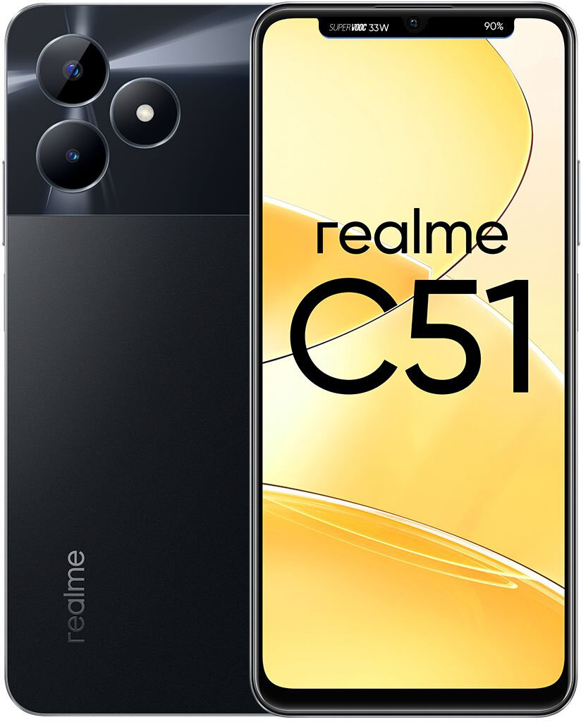 Смартфон REALME C51 4/64 Gb, RMX3830, черный