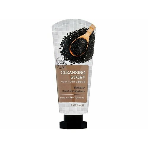 Очищающая пенка для умывания лица Welcos CLEANSING STORY Black Bean Deep Cleansing Foam