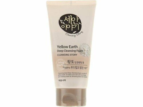 Очищающая пенка для умывания лица Welcos CLEANSING STORY Yellow Earth Deep Cleansing Foam