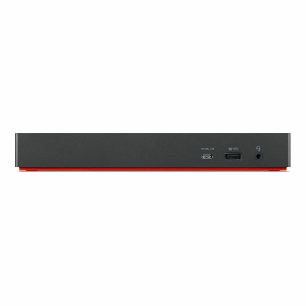 Док-станция Lenovo ThinkPad Universal Thunderbolt 4 Dock, (Thunderbolt, RJ-45, 4xUSB 3.1, USB Type-C, HDMI, 2xDP, Mini jack). 135Вт Черный 40B00135CN - фото №7