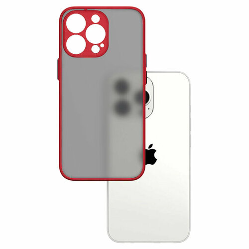 Чехол для iPhone 14 Pro Max Shockproof Grey/Red