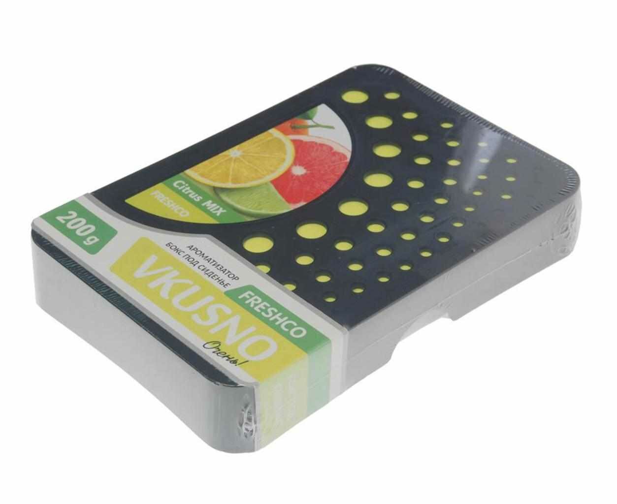 Ароматизатор под сиденье гелевый (цитрусовый микс) 200г "Vkusno", AR4BX010, FRESHCO
