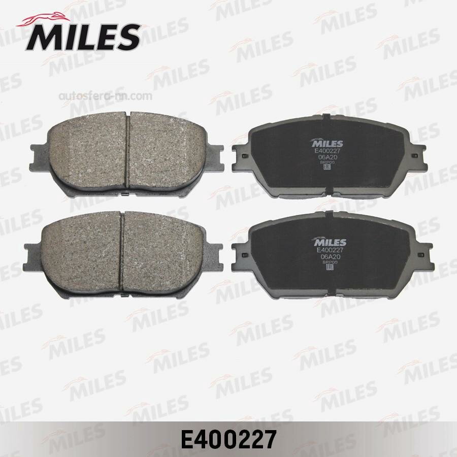 MILES E400227 Колодки тормозные передние (без датчика) (Смесь Low-Metallic) (TOYOTA CAMRY (_V30_) 2.4/3.0 0104) (TRW GDB3314) E400227