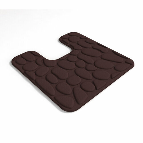 Коврик для туалета ofelis камни 50х50 см коричневый 1152₽