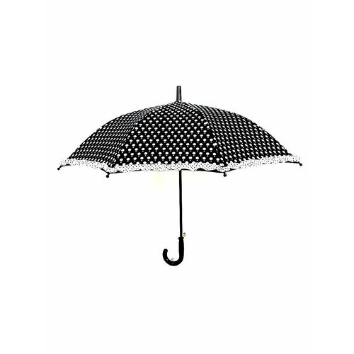 Зонт-трость черный мини зонт белый