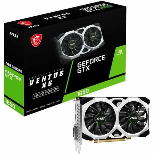 Видеокарта MSI NVIDIA GeForce GTX 1650 D6 VENTUS XS OC V3 видеокарта msi geforce gtx 1650 4096mb d6 aero itx v1 gtx 1650 d6 aero itx v1