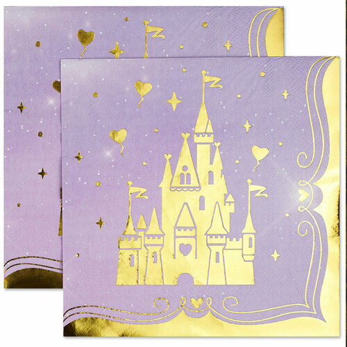 Салфетки Замок принцессы Металлик 3333 см 6 шт 279₽