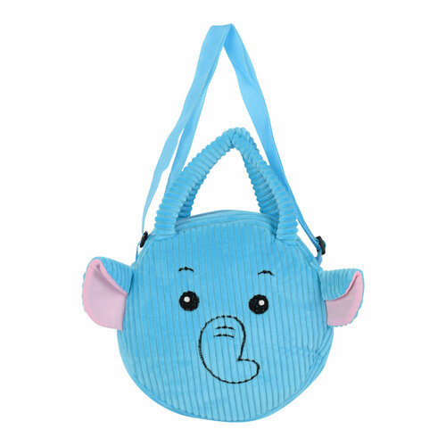 Сумка клатч  сумочка для детей 07055, фактура бархатистая, голубой