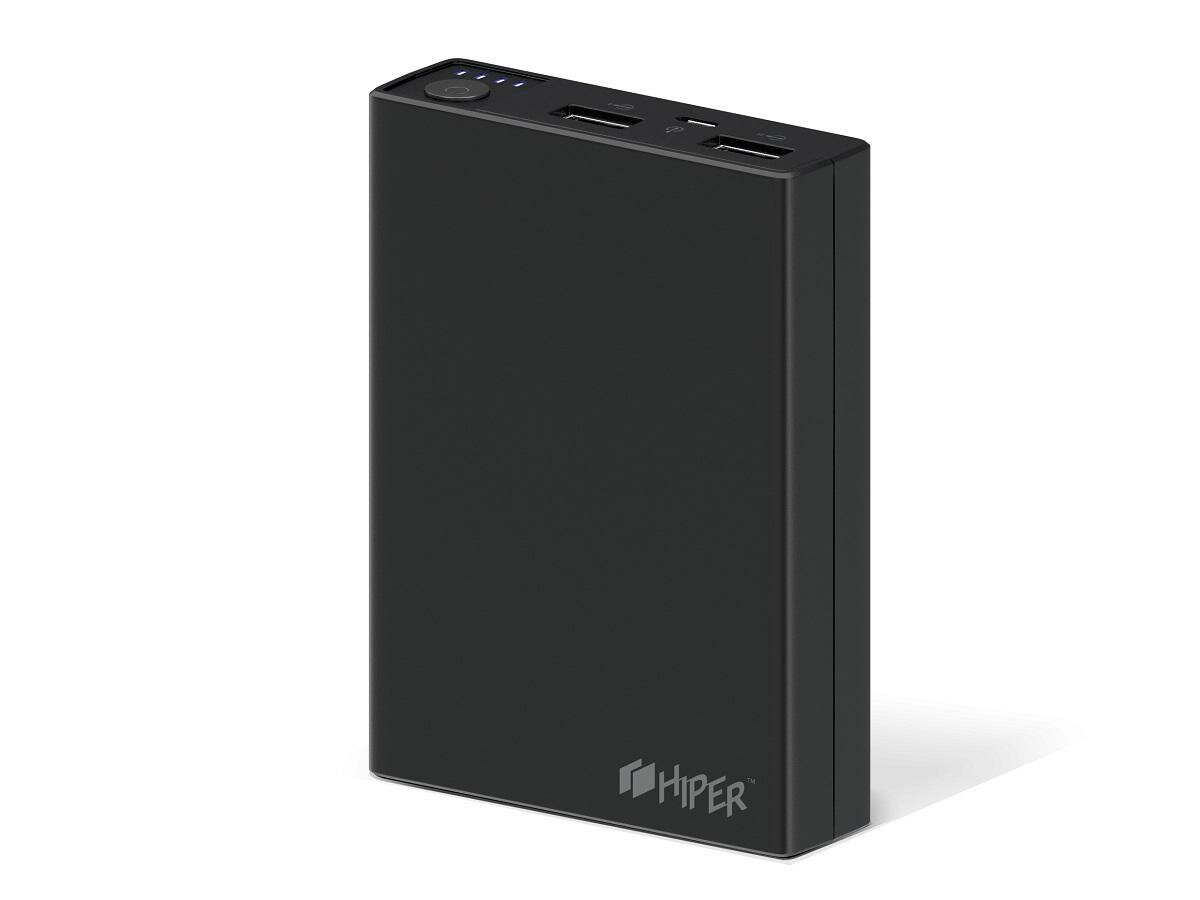 Внешний аккумулятор 08500 mAh, 2xUSB, Hiper, черный, RP8500