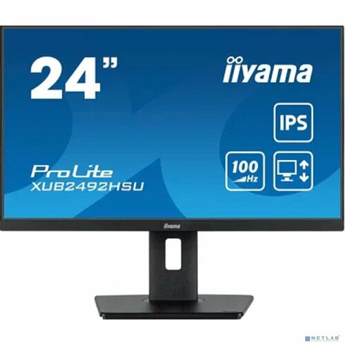 IIYAMA Монитор LCD IIYAMA 238 XUB2492HSU-B6 IPS 1920x1080 100Hz 04ms HDMI DisplayPort USB HAS Pivot Speakers чёрный 2449700₽