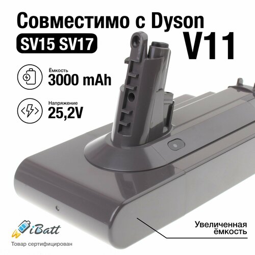 Аккумулятор iBatt 3000mAh 252V для пылесосов V11 с креплением под шуруп саморез 8424₽