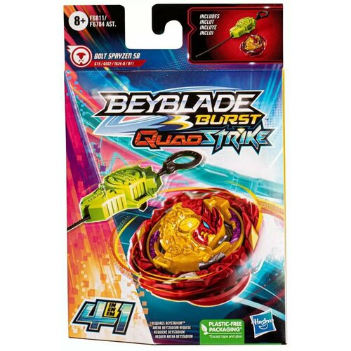 Волчок с пусковым устройством Квад Страйк F6784EU4 н/бл игрушечное оружие beyblade пусковое устройство пресижен страйк