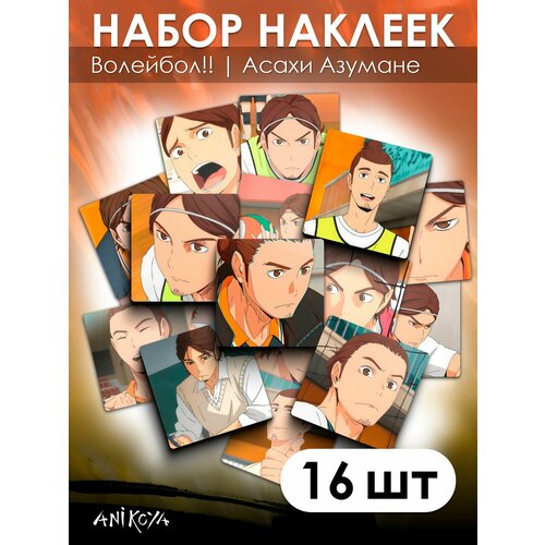 Наклейки Волейбол Асахи Азумане 16 шт наклейки волейбол