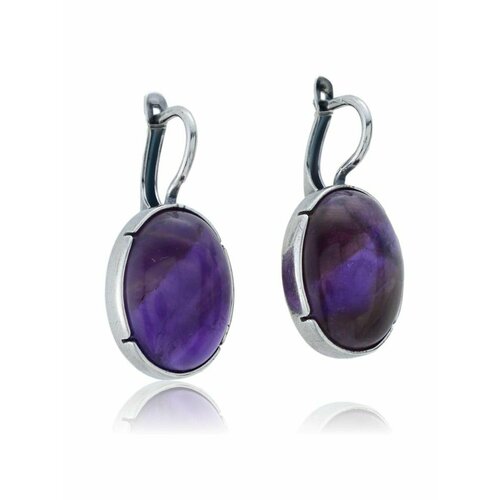 Серьги ФАБРИКА украшений Винтаж Дуо, аметист