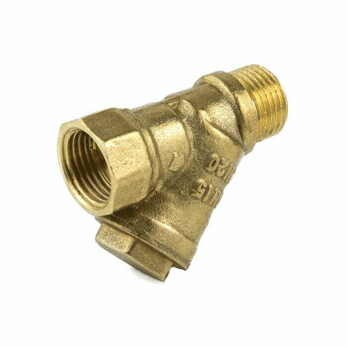 фото Фильтр сетчатый Y-образный латунь Ду 25 Ру20 1" ВР/НР 4002 с отверстием под пломб Aquasfera 4002-03