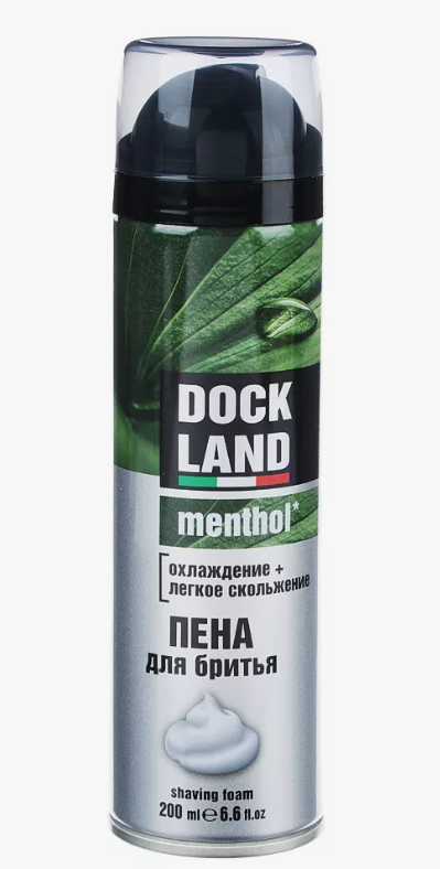 Пена для бритья DockLand Menthol, 200 мл