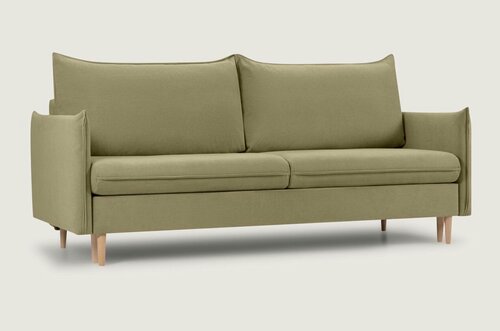 Изображение товара Диван-кровать раскладной Divan.ru Слипсон Велюр Оливковый 212х96х90, спальное место 144х195 см, велюр, оливковый