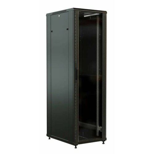 Шкаф серверный WRLINE WR-TT-3261-AS-RAL9004 напольный, стеклянная передняя дверь, 32U, 600x1610x1000 мм