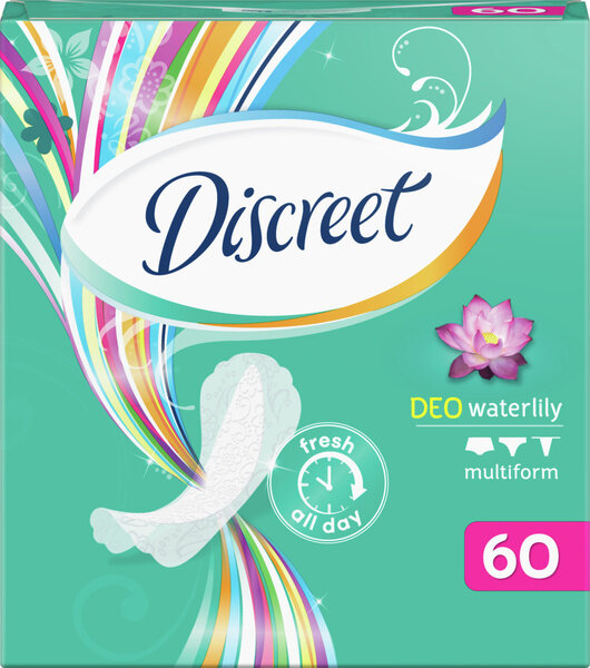 Женские ежедневные прокладки Discreet Multiform Водная лилия, 60 шт.