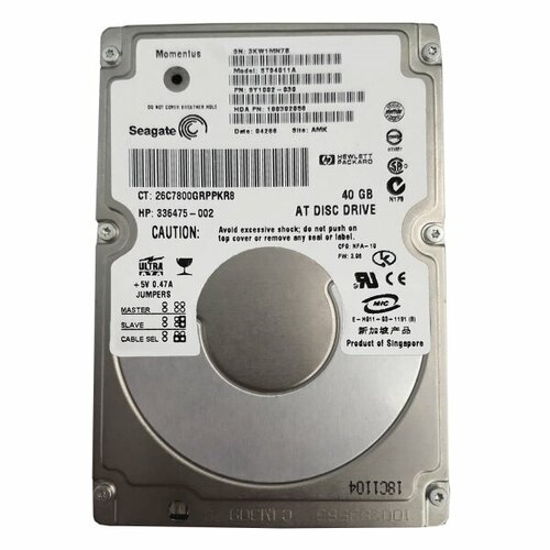 Жесткий диск Seagate 9Y1002 40Gb 5400 IDE 25 HDD 7010₽