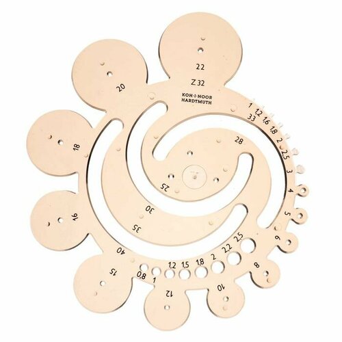 Трафарет K-I-N 7490 окружности с разными радиусами, дымчатый crtol 2 в 1 деревообрабатывающая прямая линия линейная дуга с карандашом инструмент для рисования