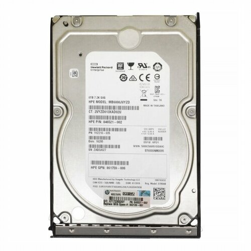 Жесткий диск HP 862136-001 6Tb 7200 SAS 35 HDD 39140₽