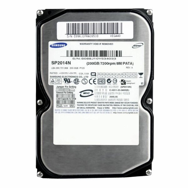 Жесткий диск Samsung SP2014N 200GB 7200 IDE 3,5" HDD