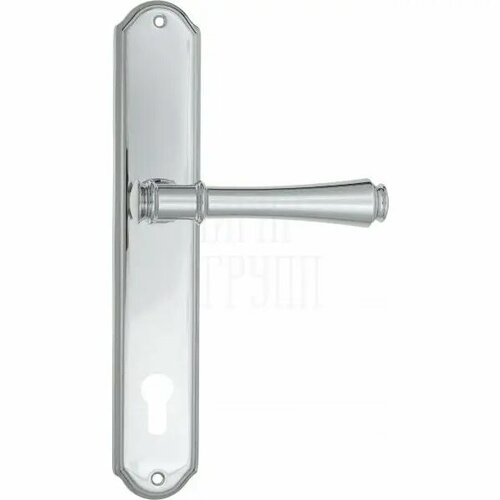 Дверная ручка Venezia CALLISTO на планке PL02 полированный хром (cyl) дверная ручка venezia callisto на планке pl02 полированный хром