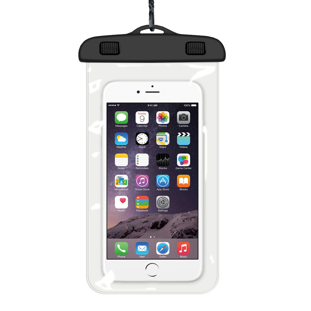 Водонепроницаемый чехол для сотового телефона смартфона универсальный, для съемки под водой, непромокаемый, герметичный, черный со шнурком