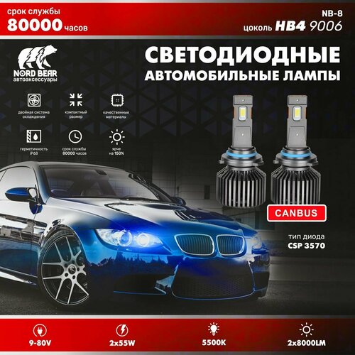 Лампы головного света NB-8 HB4 110W 5000₽