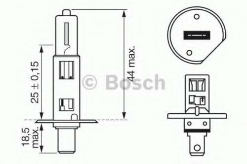 Лампа накаливания фара дальнего света лампа накаливания Bosch 1987302015 E122J 12V55WH1XENONBLUE H1 E12XP Abarth 500