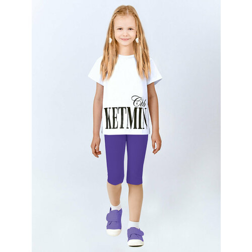 фото Бриджи ketmin детские фиолетовые premium line, размер 146, фиолетовый