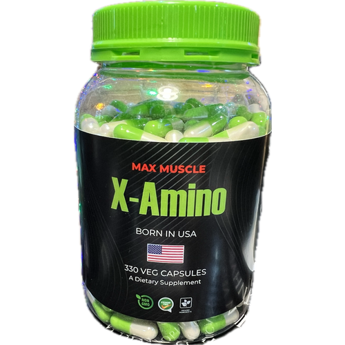 Max Muscle X-Amino. 330 капсул. BORN IN USA. Аминокислотный комплекс для спортсменов. аминокислоты kick amino orange 300 таблеток