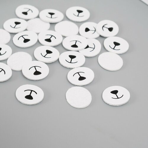 Декор для творчества кожзам Носик и улыбка набор 25 шт 16х16 см 360₽