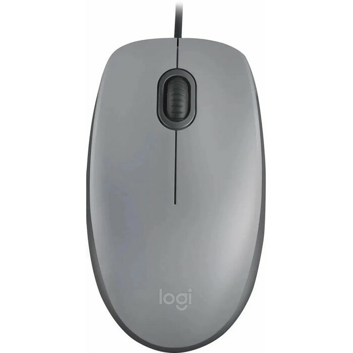 Мышь LOGITECH M110, проводная, оптическая, 1000 dpi, серая