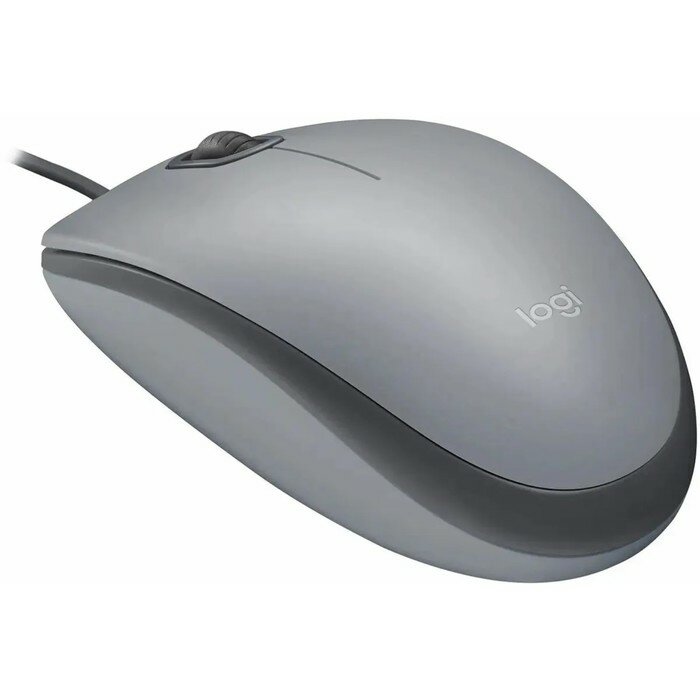 Мышь LOGITECH M110, проводная, оптическая, 1000 dpi, серая