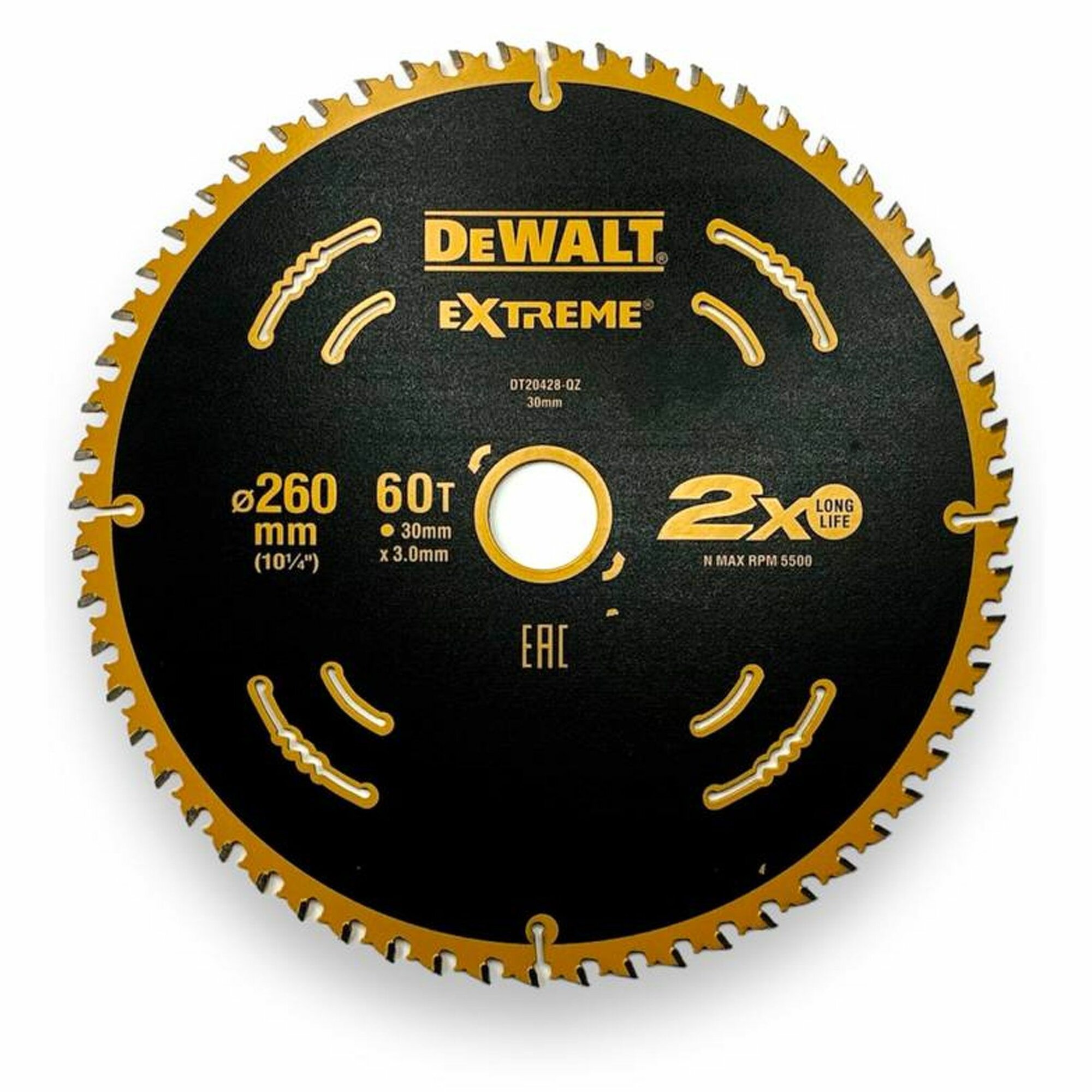 фото Диск пильный по дереву DeWALT Extreme 260x30mm 60 зуба