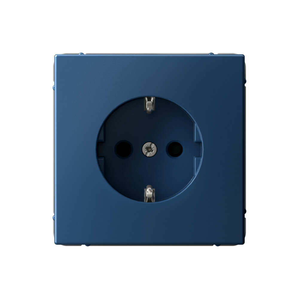 фото Розетка Systeme Electric (Schneider Electric) ArtGallery с заземлением, со шторками, 16А, аквамарин, GAL001145