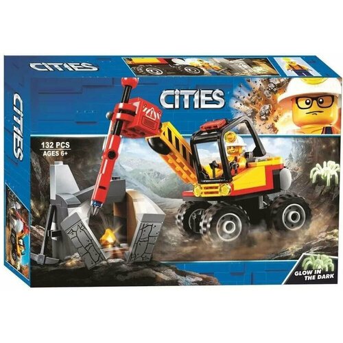 Конструктор Трактор для горных работ, 132 детали конструктор lego city 60185 трактор для горных работ 127 дет