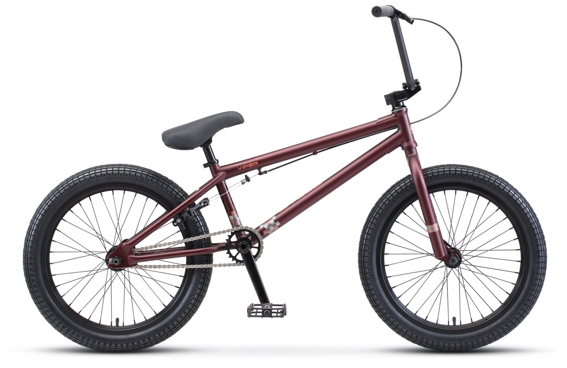 Велосипед трюковый Stels BMX Viper 20 V010 LU094714/LU085720, темно-красный/коричневый