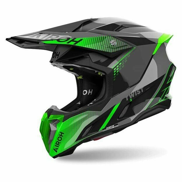 Кроссовый шлем Airoh Twist 3 (Shard Green Gloss, L)