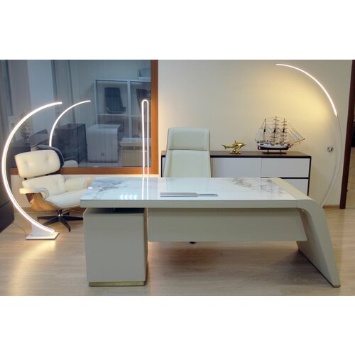 Стол c каменной столешницей Milk Stone