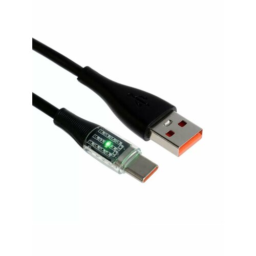 Кабель 3 А Type-C - USB прозрачный 1 м 555₽